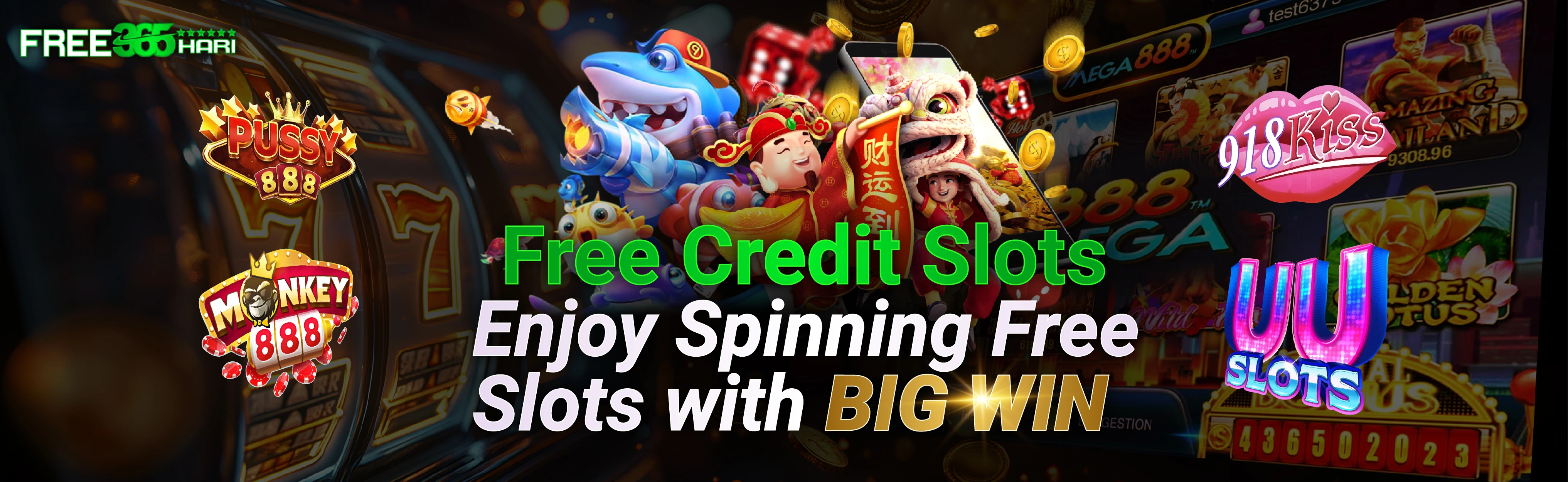 Free credit slots, hit jackpot with slot Malaysia free credit in zero risk.