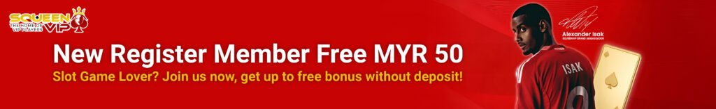 Squeenvip free credit new member RM50 for slot game lovers.