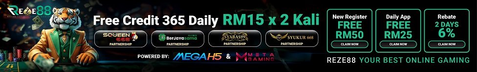 Reze88 Free Credit 365 Hari for Slot Games.