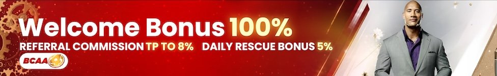 BCAA4 Welcome Bonus 100% and More Free Credit for Members.