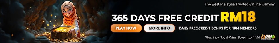 Free Credit 365 Hari RM18 Available at i1RM Casino.