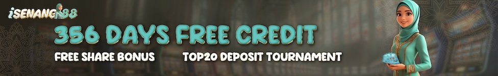 iSenang88 Free Credit 365 Days Bonus for All Members.